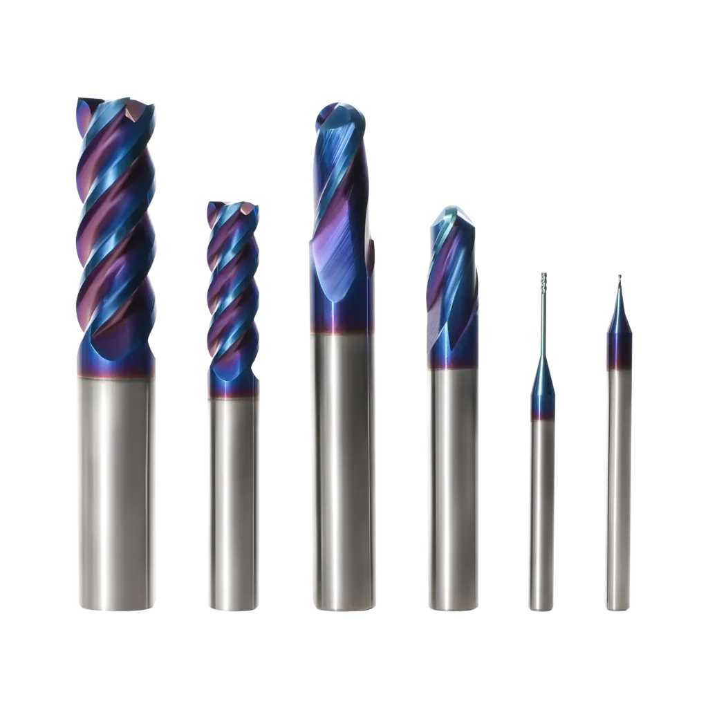 Carbide End Mills for Titanium, stainless steel, high temprature alloy